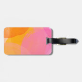 Cute Pink Waterverf Aangepaste naam voor het model Bagagelabel (Achterkant horizontaal)