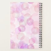 Cute Pink Waterverf Bubbles Dream Big Planner (Achterkant)