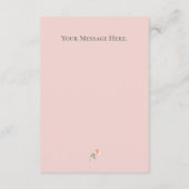 Cute Pink waterverf Bunny Baby shower Hartelijk da Bedankkaart (Achterkant)