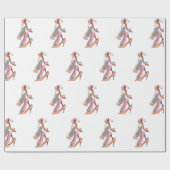 Cute Pink Waterverf Diva Glam Stilettos Cadeaupapier (Vlak)