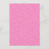 Cute Pink Waterverf Donuts Baby shower Bingo Informatiekaartje (Achterkant)