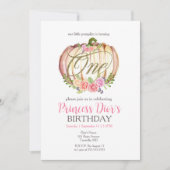 Cute Pink Waterverf eerste verjaardag Kaart (Voorkant)