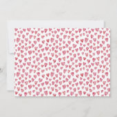 Cute Pink Waterverf Heart Pattern Gepersonaliseerd Notitiekaartje (Achterkant)