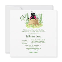 Cute Pink Waterverf Ladybug Girls Baby shower I