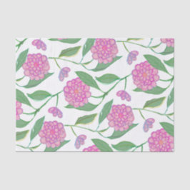 Cute Pink Waterverf Liberty Floral Pattern Girly Tissuepapier