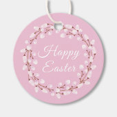 Cute Pink Waterverf Pussy Willow Happy Pasen Bedankjes Labels