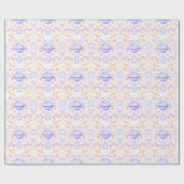 Cute Pink Waterverf Space Astronaus Birthday Cadeaupapier (Vlak)