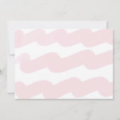 Cute Pink Wave Waterverf Girl Foto van Birthday Kaart (Achterkant)