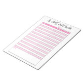 Cute Pink Weekly Habit Tracker Notitieblok (Schuin)