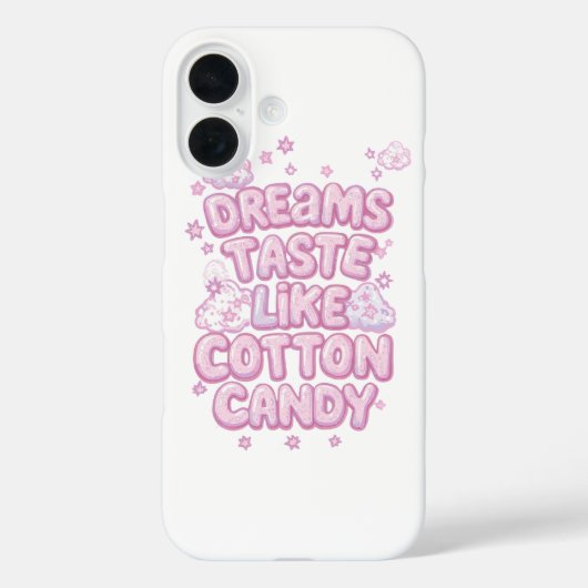 Cute Pink Whimsical Dreamer Typography Case-Mate iPhone Case (Achterkant)