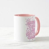 Cute Pink Whimsical Dreamer Typography Mok (Voorkant rechts)