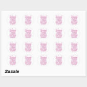 Cute Pink Whimsical Dreamer Typography Ronde Sticker (Vel)