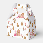 Cute Pink White Gingerbrood Candy Canes Favor Box Bedankdoosjes (Achterkant)