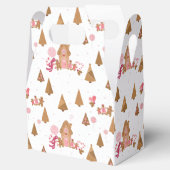 Cute Pink White Gingerbrood Candy Canes Favor Box Bedankdoosjes (Geopend)