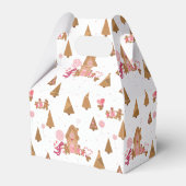 Cute Pink White Gingerbrood Candy Canes Favor Box Bedankdoosjes (Voorkant Zijde)