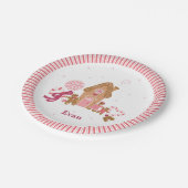 Cute Pink White Gingerbrood Snoep Paper Bord (Gekanteld)