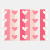 Cute Pink White Heart Pattern Valentijn SweeLiever Inpakpapier Vel (Voorkant)