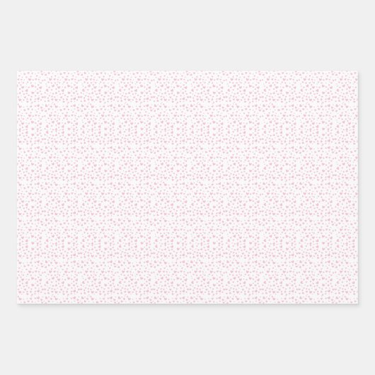 Cute Pink & White Hearts & Stripes Valentijnsdag Inpakpapier Vel (Voorkant 2)