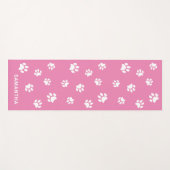 Cute Pink White Paw Prins Custom Yogamat (Voorkant (horizontaal))