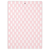 Cute Pink & White Square Clipboard Klembord (Achterkant)
