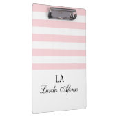 Cute Pink & White Stripe Clipboard  Klembord (Rechts)