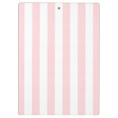 Cute Pink & White Stripe Clipboard Klembord (Achterkant)