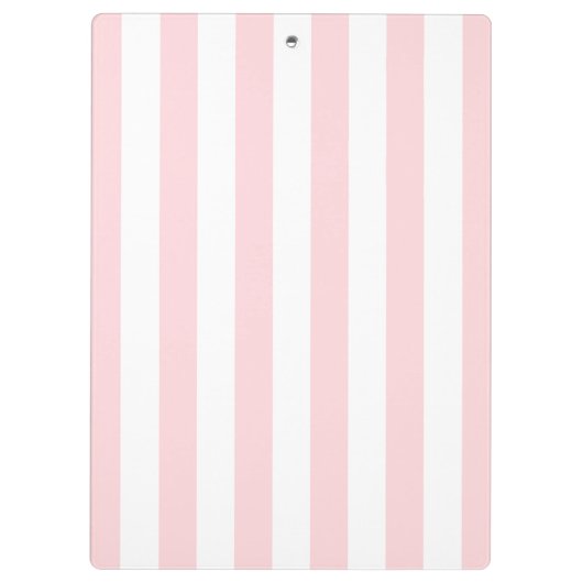 Cute Pink & White Stripe Clipboard  Klembord (Achterkant)