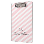 Cute Pink & White Stripe Clipboard  Klembord (Links)