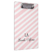 Cute Pink & White Stripe Clipboard  Klembord (Rechts)