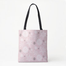Cute Pink Winter Snowflake Holiday Season