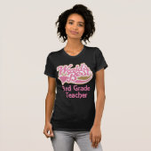 Cute Pink Worlds Best 3rd Grade Teacher T-shirt (Voorkant volledig)