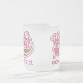 Cute Pink Worlds Best Accountant Matglas Koffiemok (Center)