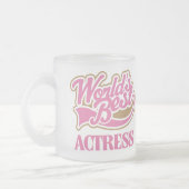 Cute Pink Worlds Best Actress Matglas Koffiemok (Links)
