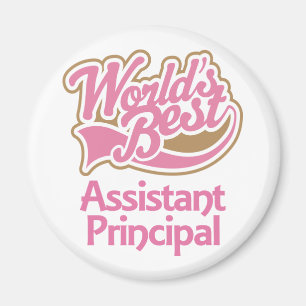 Cute Pink Worlds Best Assistant Principal Magneet