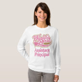 Cute Pink Worlds Best Assistant Principal T-shirt (Voorkant volledig)
