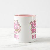 Cute Pink Worlds Best Barber Tweekleurige Koffiemok (Center)