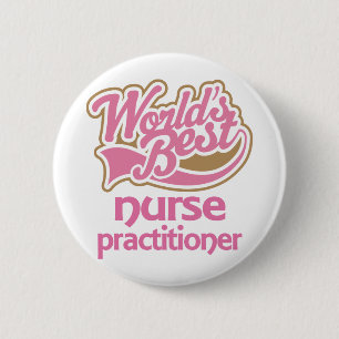 Cute Pink Worlds Best Neurse Practitioner Ronde Button 5,7 Cm