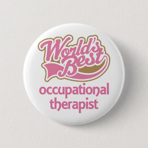 Cute Pink Worlds Best Occupational Therapist Ronde Button 5,7 Cm
