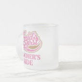 Cute Pink Worlds Best Teachers Aide Matglas Koffiemok (Voorkant links)