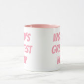 Cute Pink World's grootste Wifey Gezegde Mok (Midden)