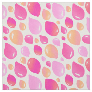 Cute Pink Yellow Ballon Pattern Girl Kinder Stof