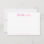 Cute Pink Yellow Pset Custom Vrijgezellenfeest Bedankkaart (Voorkant)