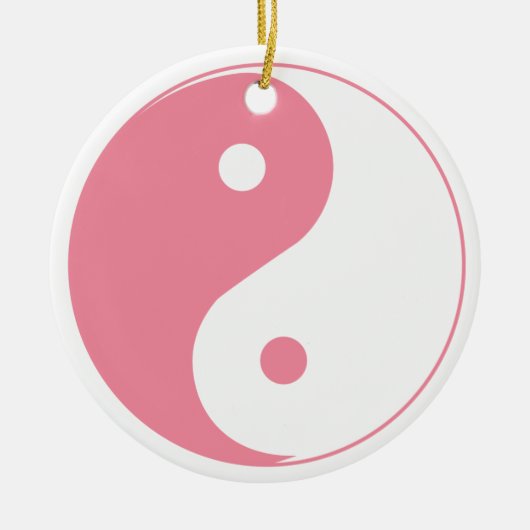Cute Pink Yin & Yang Ornament (Voorkant)