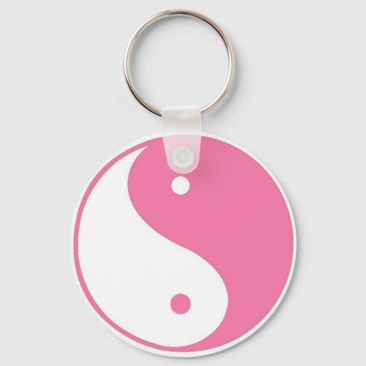 Cute Pink Yin Yang sleutelhanger (Voorkant)