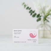 Cute Pink Yin Yang Visitekaartje (Staand voorkant)