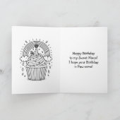 Cute Pink Yorkie Niece's Birthday Kaart (Binnen)