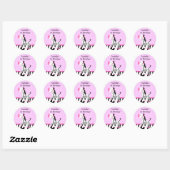 Cute Pink Zebra Favor Stickers (Vel)