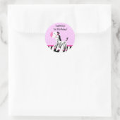 Cute Pink Zebra Favor Stickers (Tas)