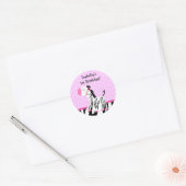 Cute Pink Zebra Favor Stickers (Envelop)