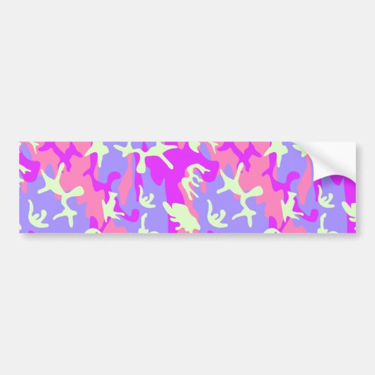 Cute pinky digital camouflage patroon bumpersticker (Voorkant)